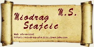 Miodrag Stajčić vizit kartica
